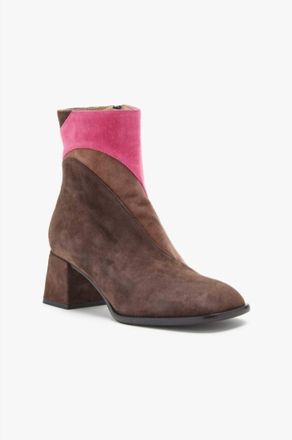 Maliparmi Suede Boots In Brown/pink