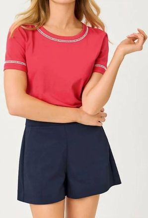 Lilly Pulitzer Clairmont Ladder Lace Knit Top In Paradise Punch