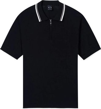 A|X Armani Exchange Knit Polo - Heren - Polos - Zwart - XL - Katoen - Tops