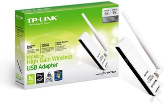 Trade Shop Trade Shop - Adaptador Usb Inal&aacute;mbrico N 150mbps, Antena Externa 4 Dbi Wps De Alta Ganancia