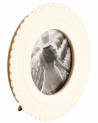 Sagebrook Home 4X4 Round Etched Petal Photo Frame