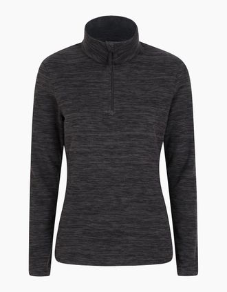 Mountain Warehouse Womens Mountain Warehouse Womens/Ladies Snowdon Melange Fleece Top - Black - Size: 18