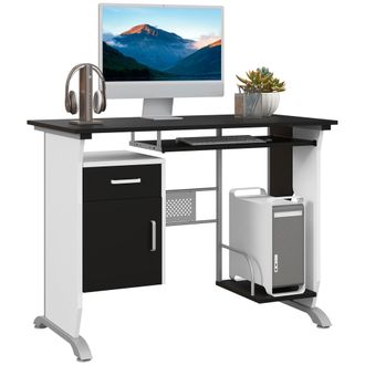 OEM Mesa De Ordenador Pc Despacho Escritorio 100x52x75cm Oficina Mobiliario Madera