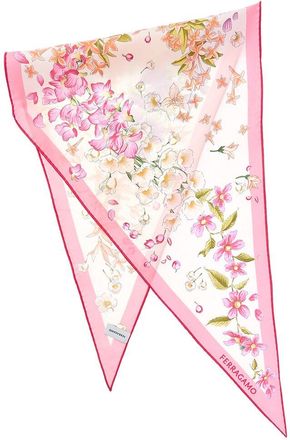 Ferragamo Spring Print Diamond Silk Scarf