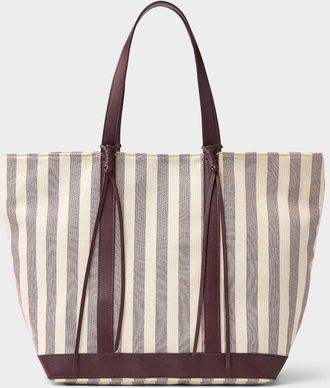 Vanessa Bruno Womens Tasselled striped tote bag