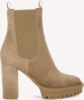 Gianvito Rossi Barry Bootie in Light Brown Suede at Nordstrom, Size 38.5