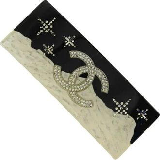 Chanel Pre-owned Wallets, female, Black, Size: ONE SIZE Pre-owned Fabric hair-accessories