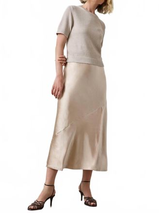 Lilla P Short Sleeve Sparkle Sweater In Mist Sparkle