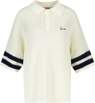 Kenzo Crochet Polo - Heren - Polos - Wit - L - Katoen - Tops