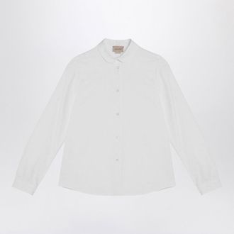 Gucci Camicia bianca in cotone Oxford con motivo GG