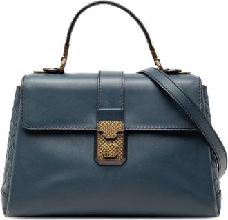 Bottega Veneta Pre-owned Bottega Veneta Small Intrecciato Trimmed Nappa Piazza Top Handle Satchel Ladies BXDCG4WQGIMTRW12