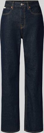 Calvin Klein Jeans Straight Fit Jeans mit Label-Detail in Jeansblau, Größe 26/32