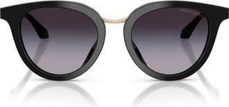 Giorgio Armani 0ar8252u Cat-Eye Sunglasses with Gradient Lenses and Gold-Tone Accent