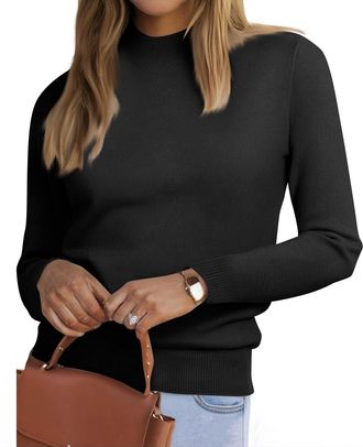 Generic Jumpers for Women UK, Womens Turtleneck Sweater Elegant Long Sleeve Fall Winter Warm Knitted Jumper Roll Neck Pullover Tops Casual Loose Sweatshirts,B