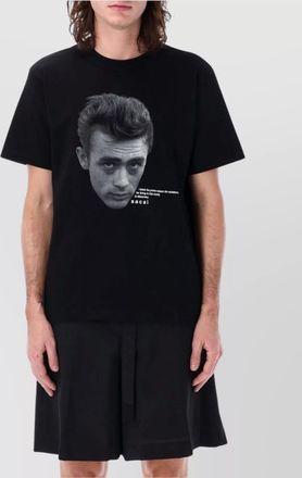 sacai graphic print crew neck short sleeves
