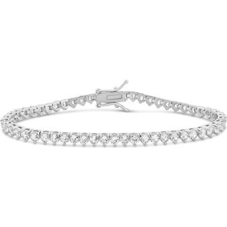SHYMI Round Cubic Zirconia Tennis Bracelet in Silver at Nordstrom