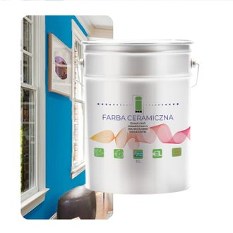 OEM Pintura Cer&aacute;mica Para Paredes, Lavable, Azul, 5 L, Resistente A Las Manchas