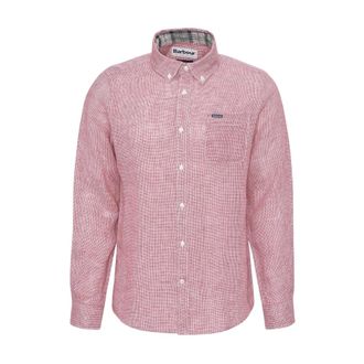 Barbour Linton Tailored Shirt - Heren - Overhemden - Rood - Maat: 2XL Linnen