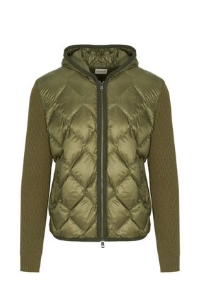 Moncler HOODED HYBRID CARDIGAN Size: XL, colour: GREEN