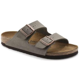 Birkenstock Womens Arizona Birki Buckle Sandal In Stone