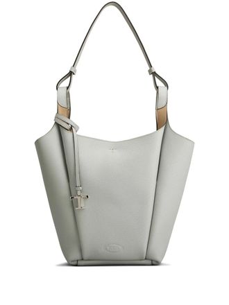 Tod's small leather bucket bag - women - CALFSKIN - One Size - Grey