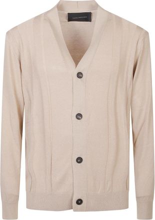 Tagliatore Gebreid Vest - Heren - Vesten - Beige - L - Truien & Vesten