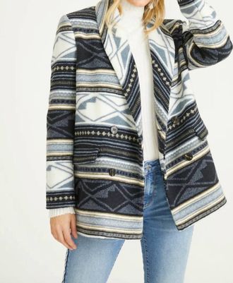 Free People Blanch Southwestern Print Blazer In Multi