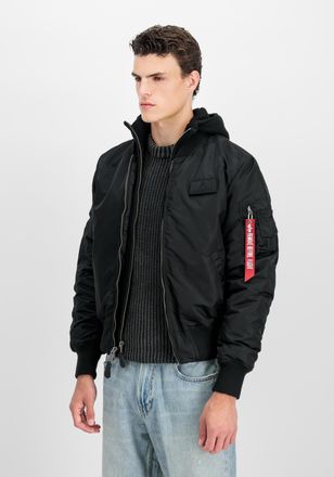 Alpha Industries Bomberjacke ALPHA INDUSTRIES MA-1 D-Tec Sleeve Embroidery, Herren, Gr. M, schwarz (schwarz, schwarz), Obermaterial: 100% Nylon, Futter: 100% Nylon, Ka