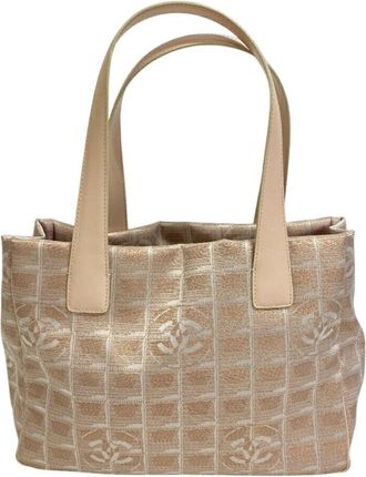 Chanel New Travel Line Beige Nylon Tote Bag (Pre-Owned)