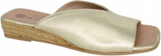 Eric Michael Womens Tiana Tamara Slide Dressy Leather Sandals In Gold