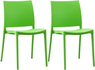 Clp Clp - Juego De 2 Sillas De Jard&iacute;n Meton Verde