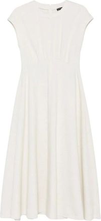 Emporio Armani Empire Line Midi Jurk - Dames - Jurken - Wit - Maat: 2XS
