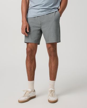 Vuori Clothing Aim Elastic Waist Shorts 7 | Concrete Linen Texture | XS, Size Extra Small