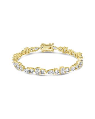 Sterling Forever 14K Plated Cz Billie Tennis Bracelet