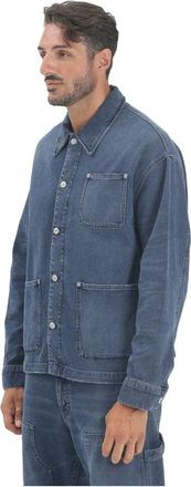 Tommy Jeans Donkerblauwe Denim Werkjas - Heren - Spijkerjassen - Blauw - XL - Denim - Jassen