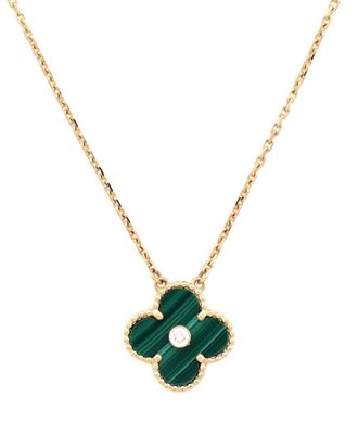 Van Cleef & Arpels Gold Vintage Alhambra Pendant Necklace (Authentic Pre- Loved)