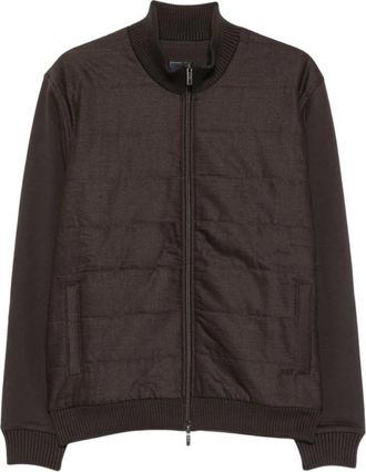 Fay Giubbino Zip Ricamo - Heren - Zomerjassen - Bruin - S - Katoen - Jassen