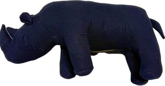 Puebco Vintage Fabric Stuffed Rhinoceros in Navy Blue at Nordstrom