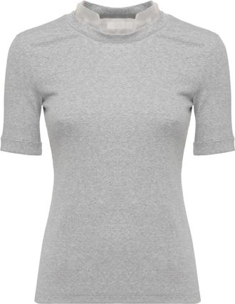 PANICALE T-shirt met ronde hals - Dames - T-shirts - Grijs - XS - Katoen - Tops