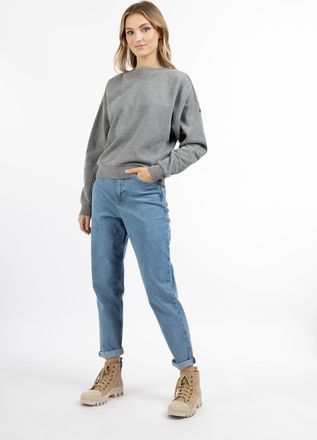 Dreimaster Dreimaster Sweatshirt takelage Dames grijs melange