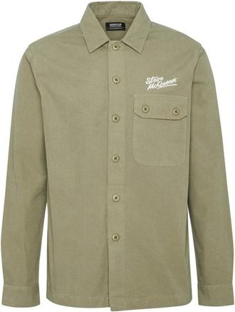 Barbour Groene Katoenen Overshirt Steve Mc Queen Handtekening - Heren - Zomerjassen - Groen - L - Katoen - Jassen