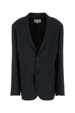 スーツ MAISON MARGIELA Women Suit Jackets Maison Margiela // Black Cigarette Shoulder Wool Blazer