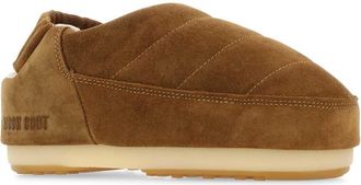Moon Boot Womens Camel Suede Evolution Slippers Cognac Flat Shoes