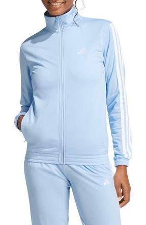 adidas 3-Stripes Tricot Track Jacket in Glow Blue/White at Nordstrom Rack, Size X-Large