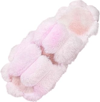 Generic Double Bar Gradient Candy Color Ladies Indoor Home Slippers for Women Comfortable Casual Wear Wider Fit Thermal Winter Shoes Arch Support