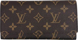 Louis Vuitton Brown Monogram Long Wallet (Tri-Fold) (Pre-Owned)