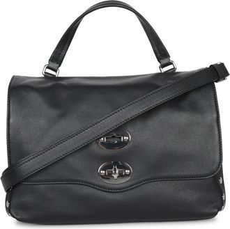 Zanellato Tassen, Dames, Zwart, ONE Size, Leer, Postina Rimboccata Saeta Small
