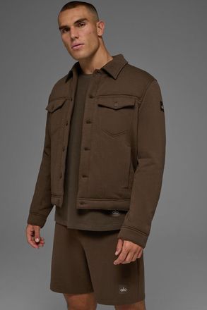 Alo | Ease Trucker Jacket in Espresso Brown, Size: Medium