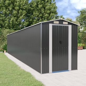 vidaXL Cobertizo De Jard&iacute;n Acero Galvanizado Antracita 192x1021x223 Cm Vidaxl