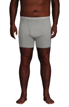 Lands End Knit Boxer Brief Mixed 3 Pack in Gray Heather at Nordstrom, Size Xx-Large